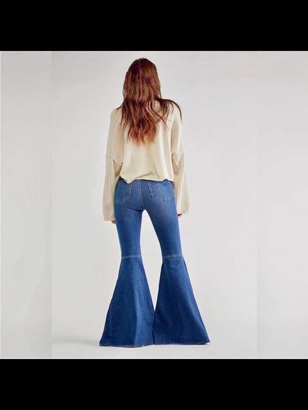 NWOT Free People Just Float On Flare Jeans Blue Waist 32